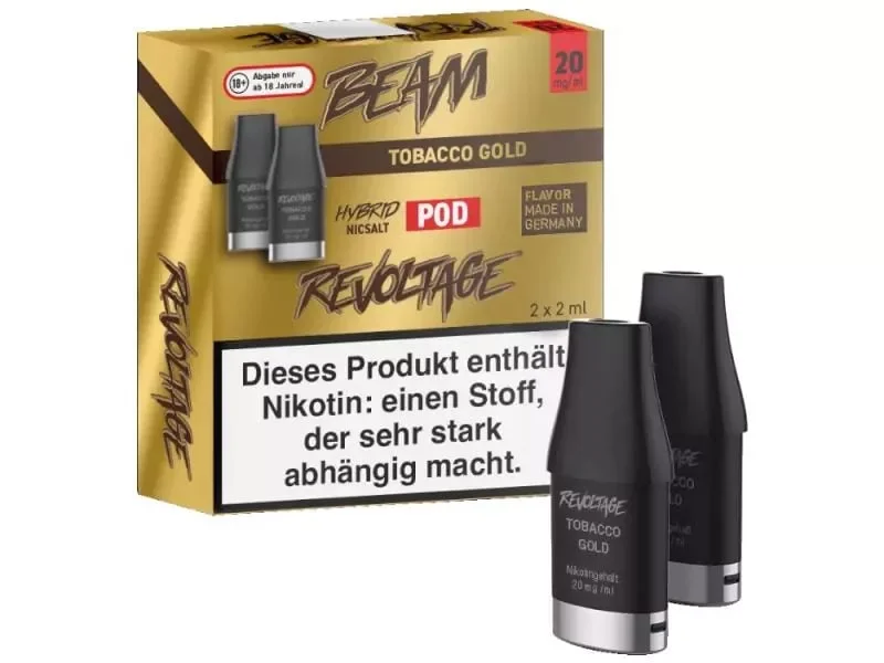 2x Revoltage Beam Prefilled Pod - Tobacco Gold Must-Have