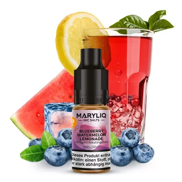 Markenprodukt Maryliq Blueberry Watermelon Lemonade - 10ml Nikotinsalz-Liquid