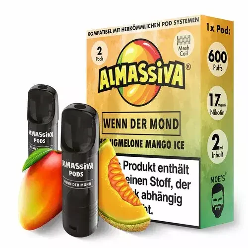 Preiswert 2x Al Massiva Prefilled Pods - Wenn der Mond - 17mg/ml