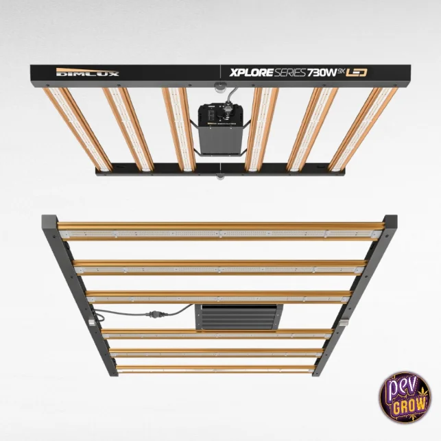 Must-Have Dimlux Xplore Series LED 730W 9X 27 – Hochleistungs-Pflanzenlampe · Volles Spektrum & einstellbarer Vorschaltgerät