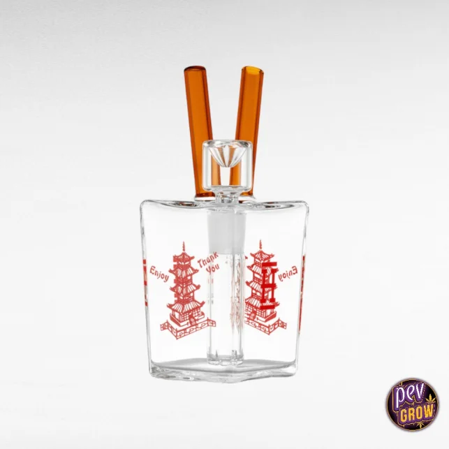 Sonderangebot Chinesischer Takeout Glasbong Hemper – Mit lustigem Box-Design und 6-Zoll-Diffusionsperkolator