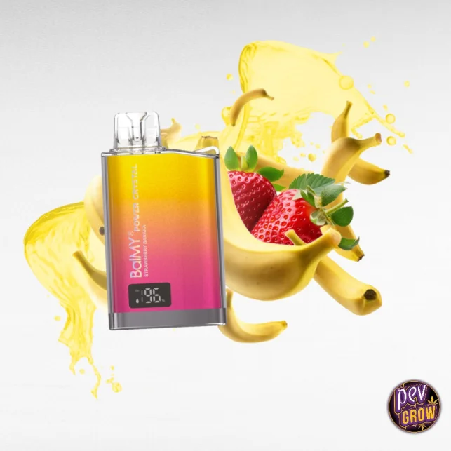 Top-Preis Einweg E-Zigarette Balmy Power Crystal Strawberry Banana – 8000 Züge 0mg
