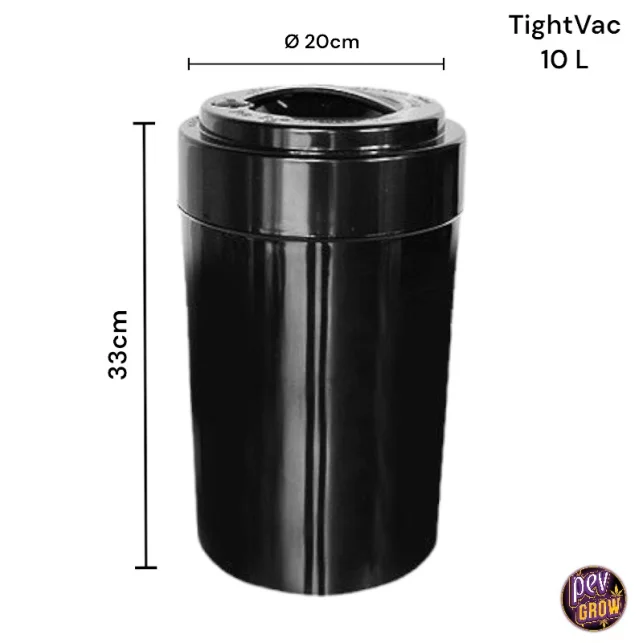 Mega-Angebot Tightvac 10L luftdichter Behälter – Geruchsdichter Aufbewahrungsbox für Weed · Matt und vakuumversiegelt zur Lagerung großer Ernten