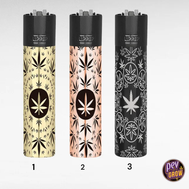 Schnäppchen Clipper Metal Classic Weed-Muster – Hochwertiger, nachfüllbarer Feuerzeug mit Premium-Cannabis-Design
