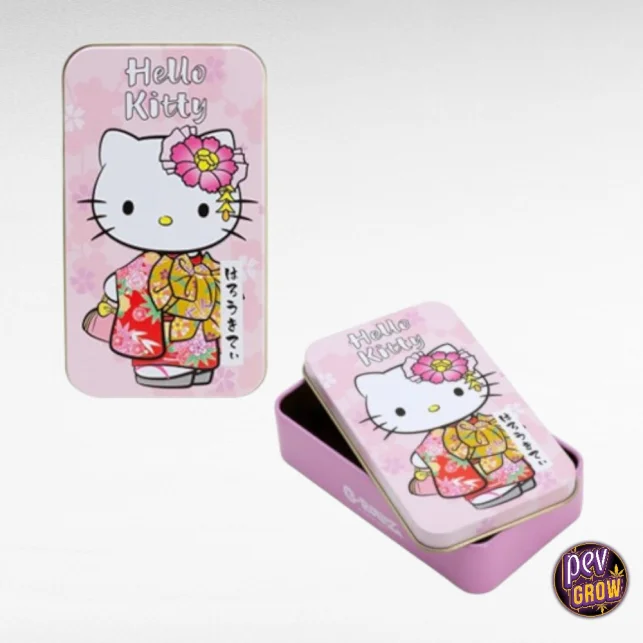Hello Kitty Kimono Rosa Metalldose von G.Rollz · Aufbewahrungsbox für Raucherzubehör, 11,5x6,5x2 cm Ausverkauf
