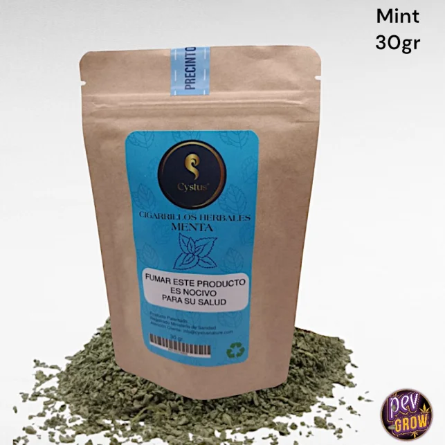 Cystus Mint Kräuterzigaretten – Nikotinfreie Minzmischung · 30g Zip-Beutel für eine aufgeräumte Drehstation Versand Am Gleichen Tag