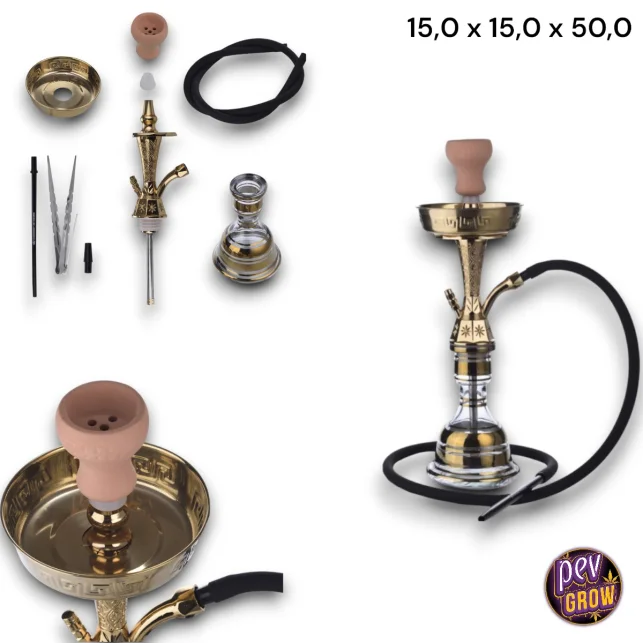 Heißes Angebot 50 cm Alhambra Gold Shisha – Ägyptische Shisha mit Premium-Design