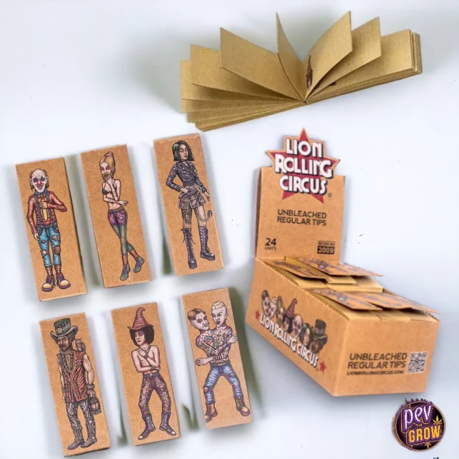 Lion Rolling Circus Regular Naturfilter – Ungebleichte gestanzte Spitzen · 60x20mm Letzte Chance