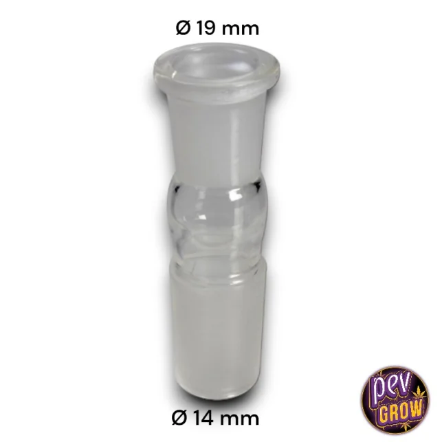 Glasadapter 14 mm männlich auf 19 mm weiblich – Erweitern Sie die Kompatibilität Ihres Bongs Markenprodukt