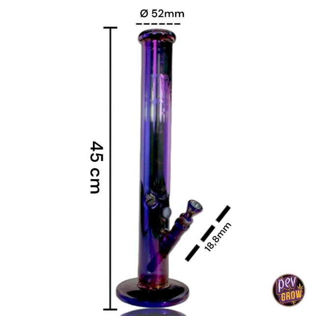 Mega-Angebot Purple Crystal Ice Bong 45 cm – Premium Wasserpfeife aus Borosilikatglas mit Kühlrippen