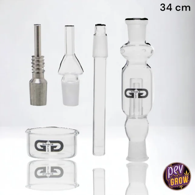 Glas Bong Nektarsammler 34 cm – Quarz- und Titan-Nägel für BHO · Reiner Geschmack & sanfte Dabs Versand Am Gleichen Tag