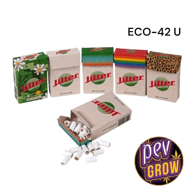Jilter Eco Zigarettenfilter 6 mm, 100 % biologisch abbaubare Cellulose · 42 Einheiten für ein saubereres, weicheres Raucherlebnis Must-Have