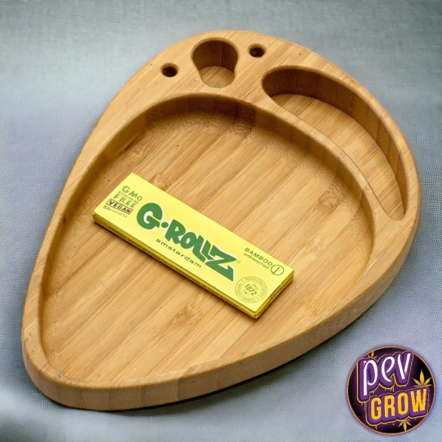 Alien Bamboo Rolling Tray 19x23 cm – G-Rollz · Ökologische Holzorganizer · Weed Rolling Station mit Fächern Neu Im Sortiment