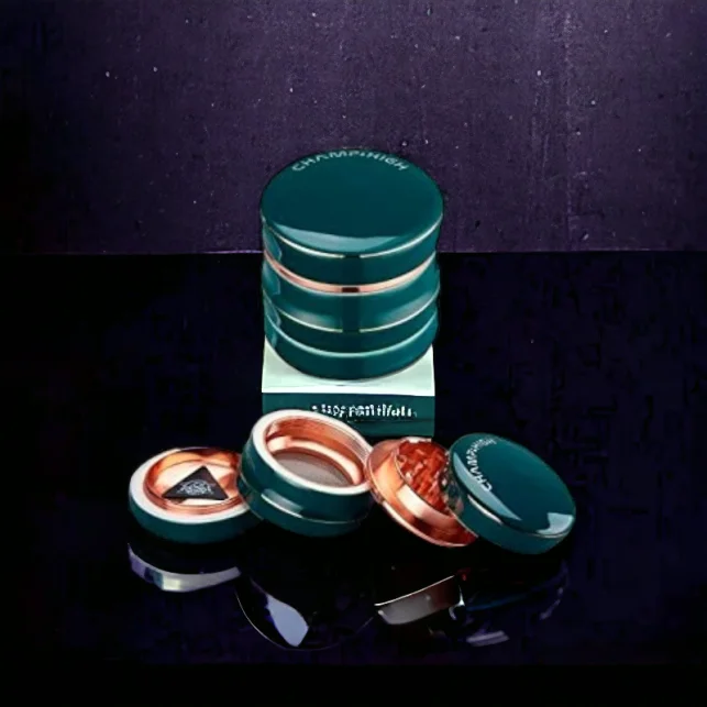 Rabatt Champ High Porcelain Grinder 63 mm – Elegante 4-teilige Kräutermühle