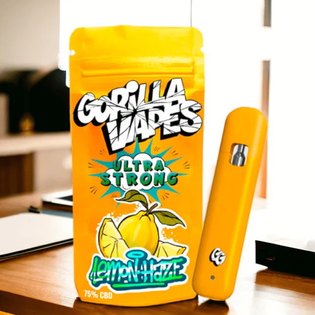 Einweg-CBD-Vaper 75 % Lemon Haze – Gorilla Grillz · 400 Züge & nachladbar Solange Der Vorrat Reicht