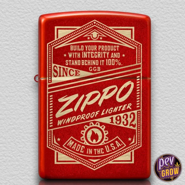Vintage Zippo Design – Irisierendes Cannabis-Feuerzeug · Winddicht & nachfüllbar Knallerangebot