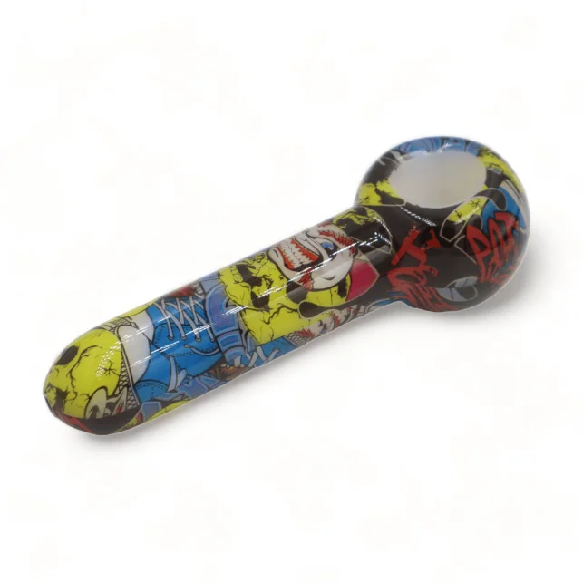 Sichere Zahlung 12 cm Kristallpfeife Urban Crew – Reiner Geschmack & einzigartige Designs · Pop Art, Rasta & Cartoons