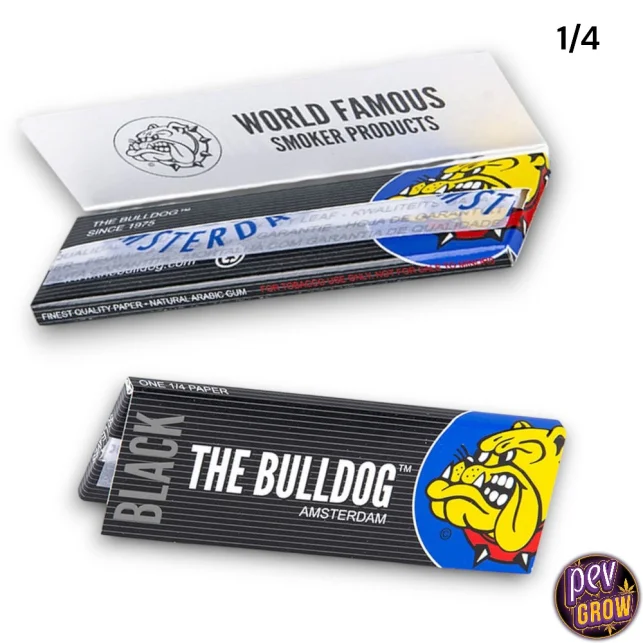 The Bulldog Black 1 ¼ Drehpapier – Organisches Hanf & reiner Geschmack Kostenloser Rückversand