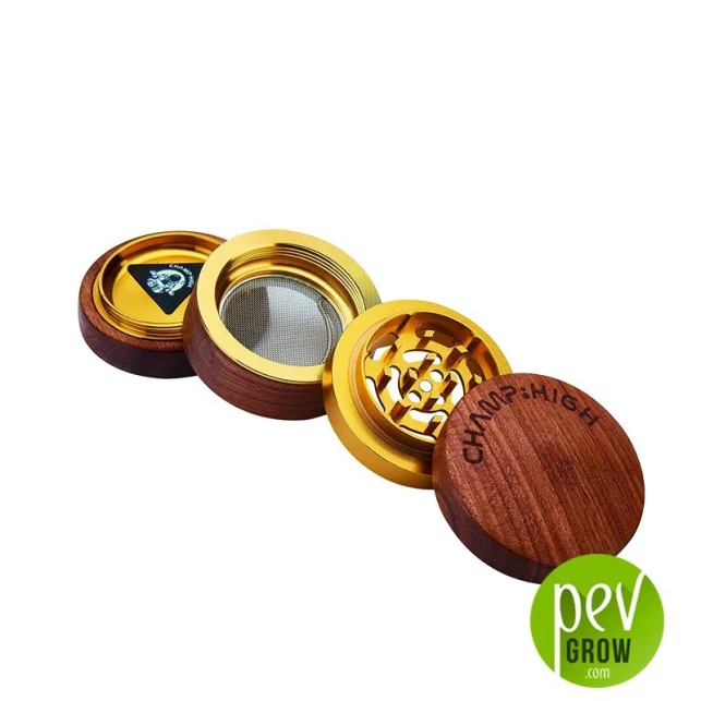 Holzgrinder 4-teilig 60 mm Champ High – Metallkern & Kief-Auffangbehälter Highlight