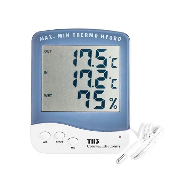 Digitaler Thermohygrometer mit Sonde TH3 – Cornwall Electronics · Präzise Klimasteuerung Solange Der Vorrat Reicht