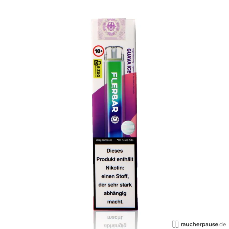 Jetzt Kaufen Flerbar Einweg Vape | Guava Ice | 600 Züge | 20 mg/ml Nikotin
