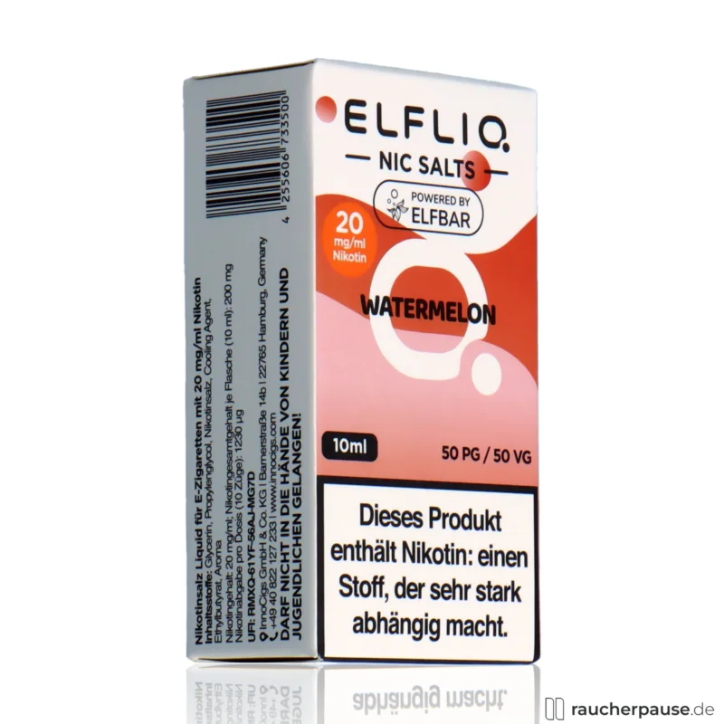 Direkt Vom Hersteller Elfliq by Elf Bar Nikotinsalz Liquid Watermelon | 20mg/ml Nikotin | 10ml
