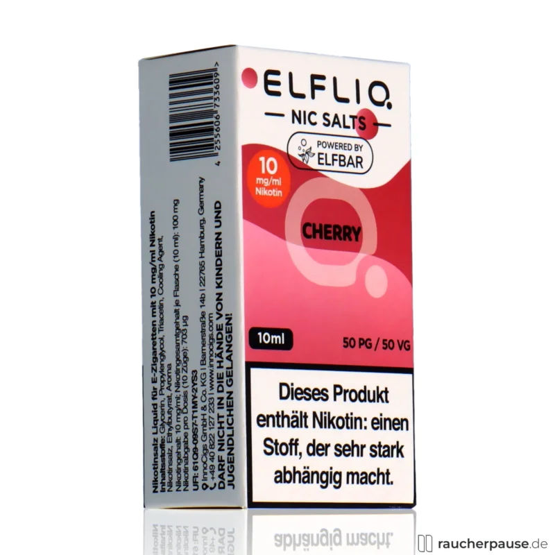 Elfliq by Elf Bar Nikotinsalz Liquid Cherry | 10mg/ml Nikotin | 10ml Kostenfreie Lieferung