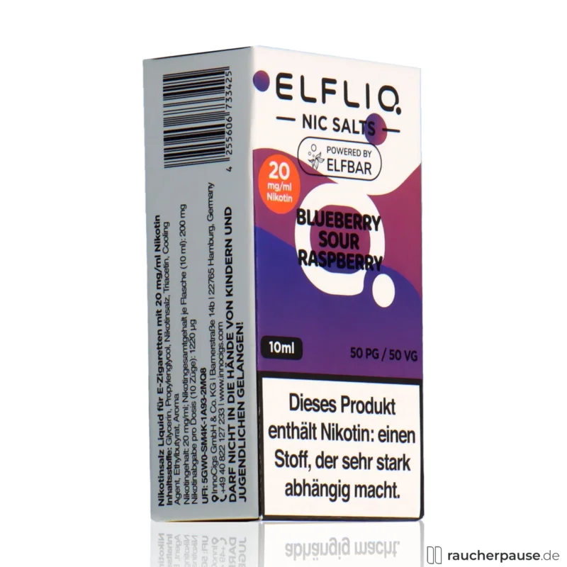 Elfliq by Elf Bar Nikotinsalz Liquid Blueberry Sour Raspberry | 20mg/ml Nikotin | 10ml Neue Kollektion