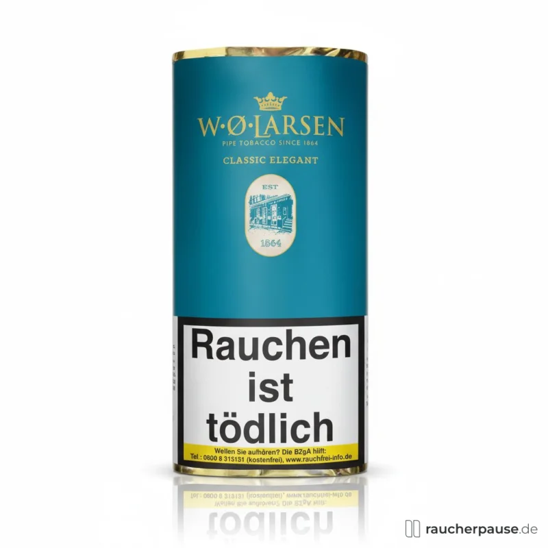 Jetzt Kaufen W.O. Larsen Classic Elegant Pfeifentabak | 50g Pouch | Burley, Black Cavendish, Virginia
