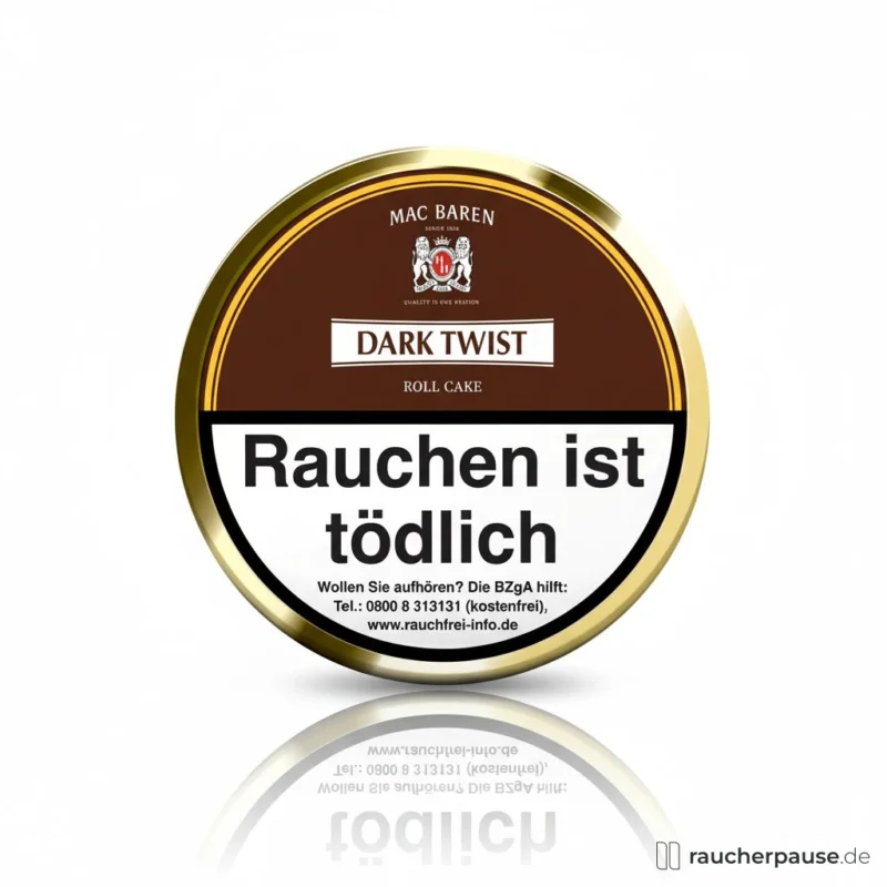 Beliebt Mac Baren Dark Twist Pfeifentabak | 100g Dose | Virginia & Kentucky | Curly Cut