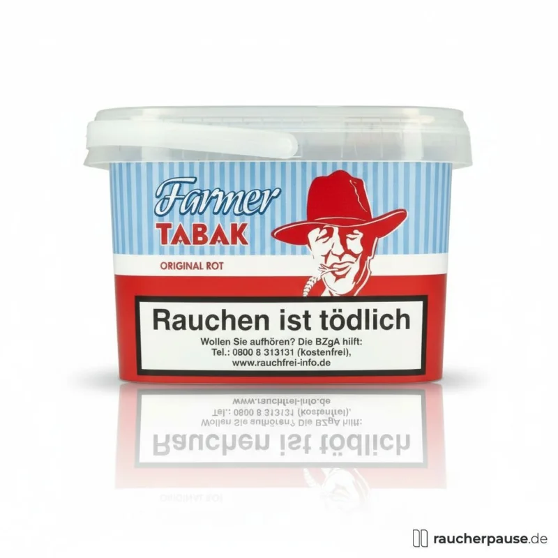 Top-Angebot Farmer Original Rot Pfeifentabak | 240g Dose | Loose Cut | Virginia, Burley & Orient | Mittelkräftig & Nicht Aromatisiert