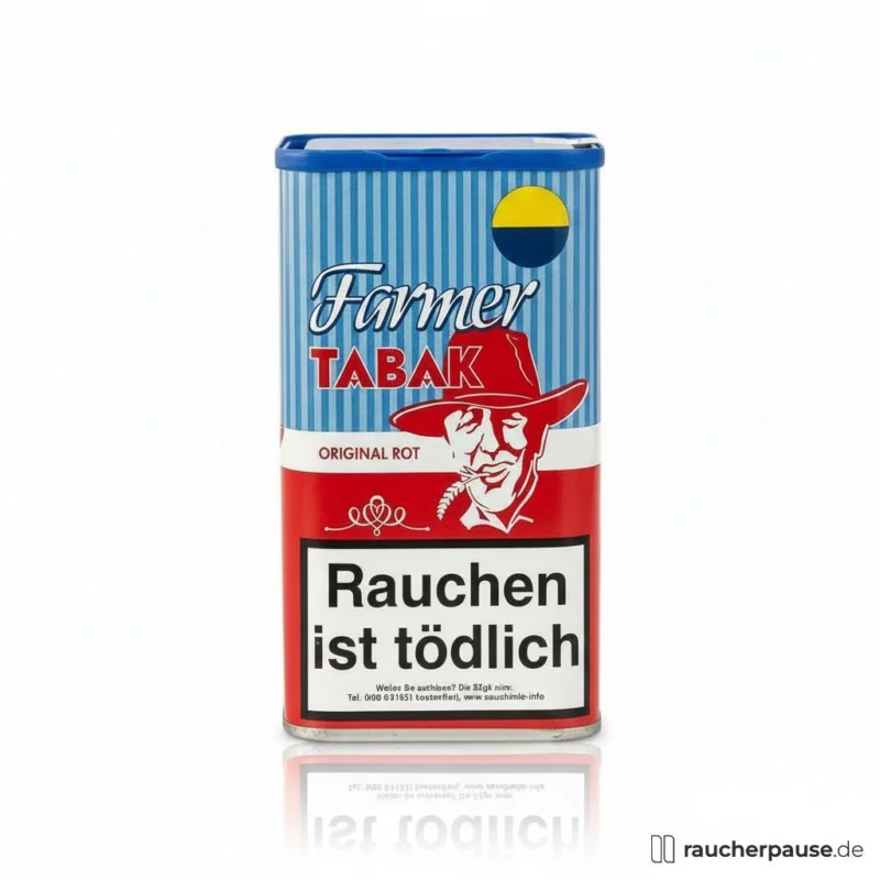 Beliebt Farmer Original Rot Pfeifentabak | 160g Dose | Loose Cut | Virginia, Burley & Orient | Mittelkräftig & Nicht Aromatisiert