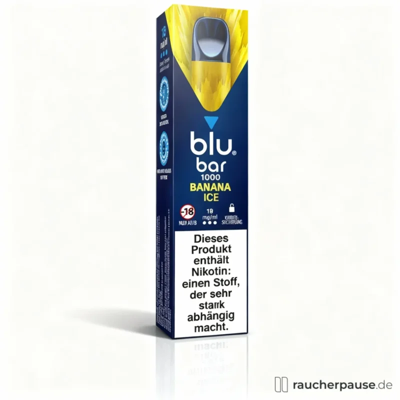 Nur Für Kurze Zeit blu bar 1000 Einweg E-Zigarette Banana Ice | 18 mg Nikotin | Bis zu 1000 Züge