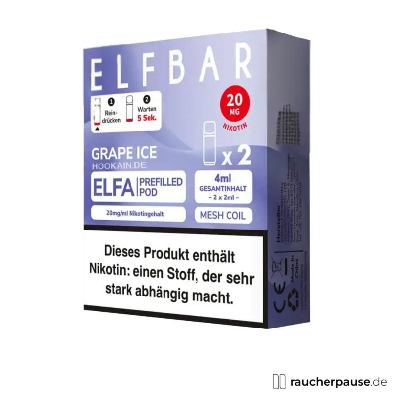 Sonderangebot Elf Bar Elfa Prefilled Pods Pear | 20 mg/ml | 2x2ml
