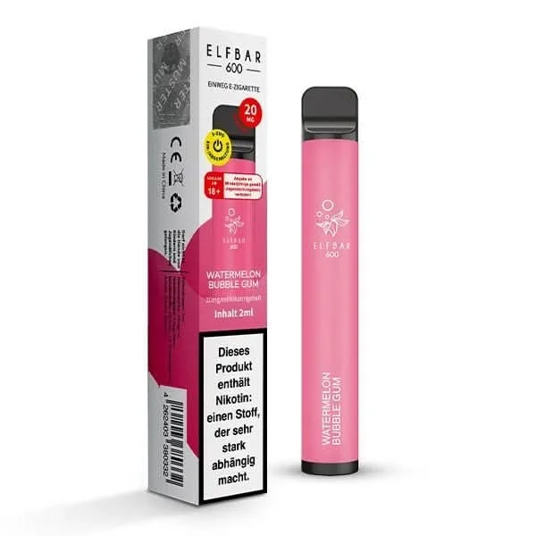 Elf Bar 600 CP (V1) - Watermelon Bubble Gum (Wassermelone Kaugummi) Versand Am Gleichen Tag