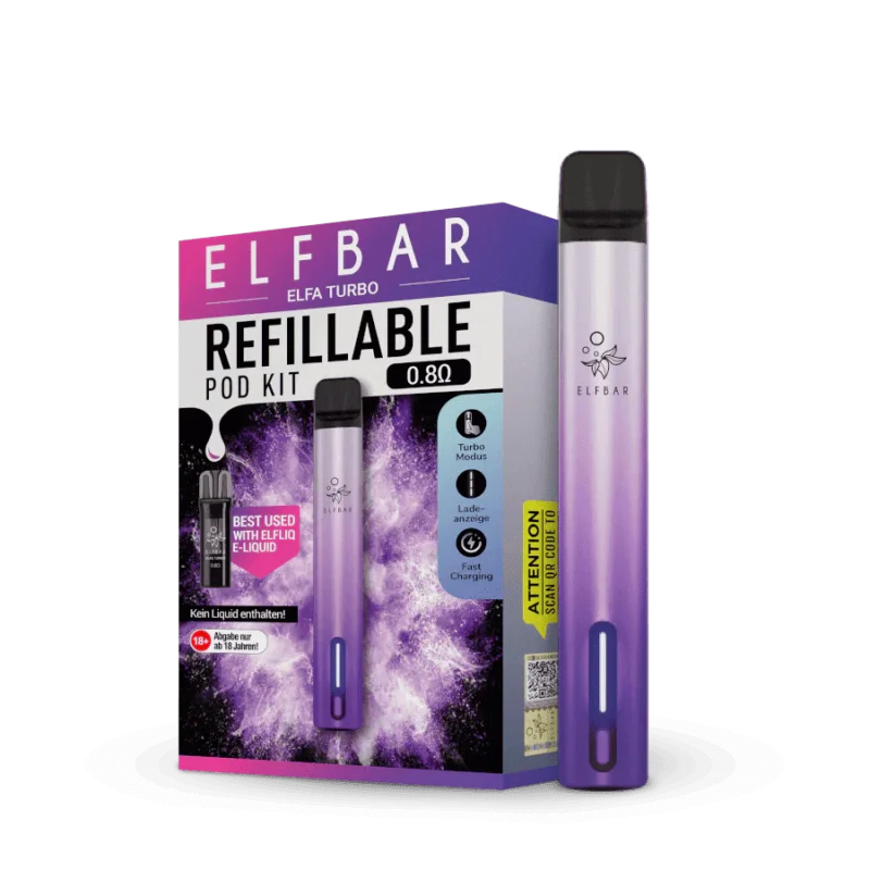 Direkt Vom Hersteller Elfa Turbo Pod Kit (Basisgerät inkl. Leerpod)- Aurora Purple (Silber Lila)