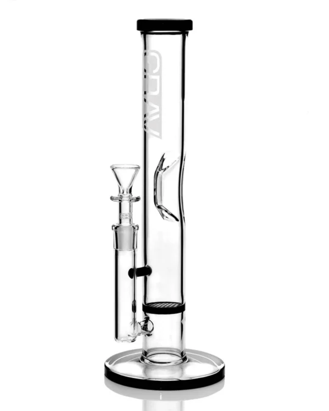 Nur Für Kurze Zeit GRAV Glasbong ‘Straight Base’ schwarz | 31 cm