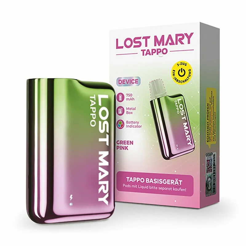 Lost Mary TAPPO Basisgerät Akku Green Pink Letzte Chance