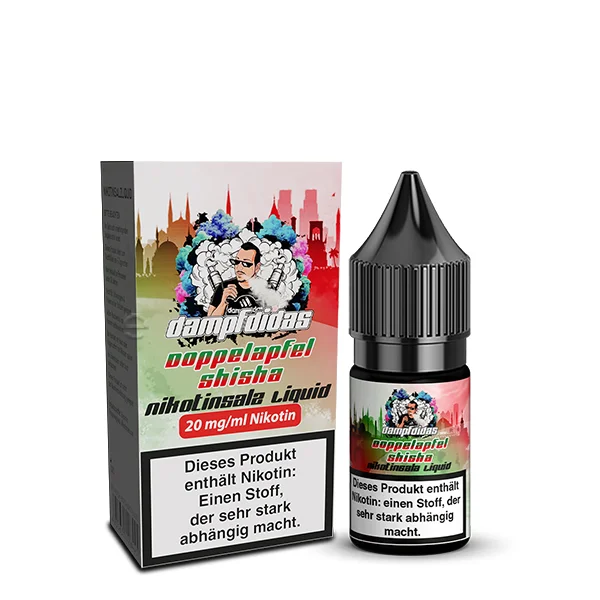 DAMPFDIDAS Doppelapfel Shisha 20mg/ml Nikotinsalz Liquid 10ml Sonderaktion