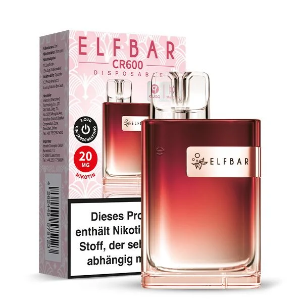 Online Kaufen ELFBAR Crystal CR600 Apple Peach Einweg E Zigarette 20mg/ml