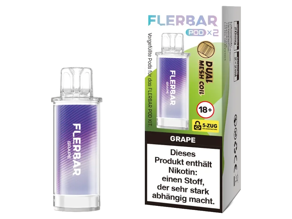 Flerbar Pod Grape 20mg/ml Nikotinsalz 2 Stück Knallerangebot