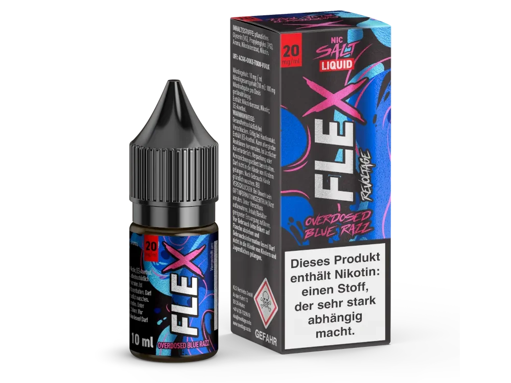 Neuheit Blue Razz Overdosed | Revoltage FLEX Liquid 20mg/ml 10ml