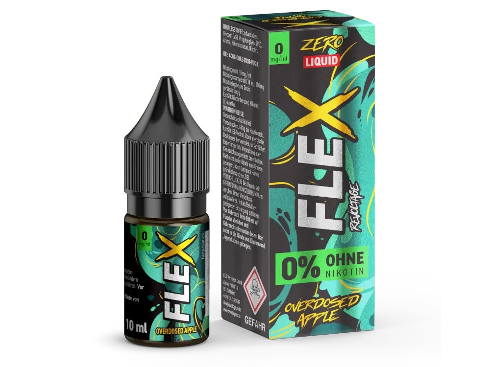 Begrenztes Angebot Apple Overdosed | Revoltage FLEX Liquid 10ml Nikotinfrei