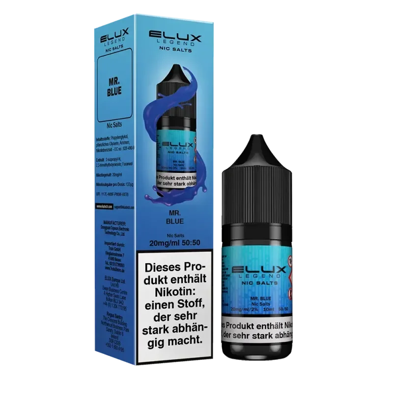 Online Kaufen ELUX Liquid mit Nikotin Mr Blue 20mg/ml