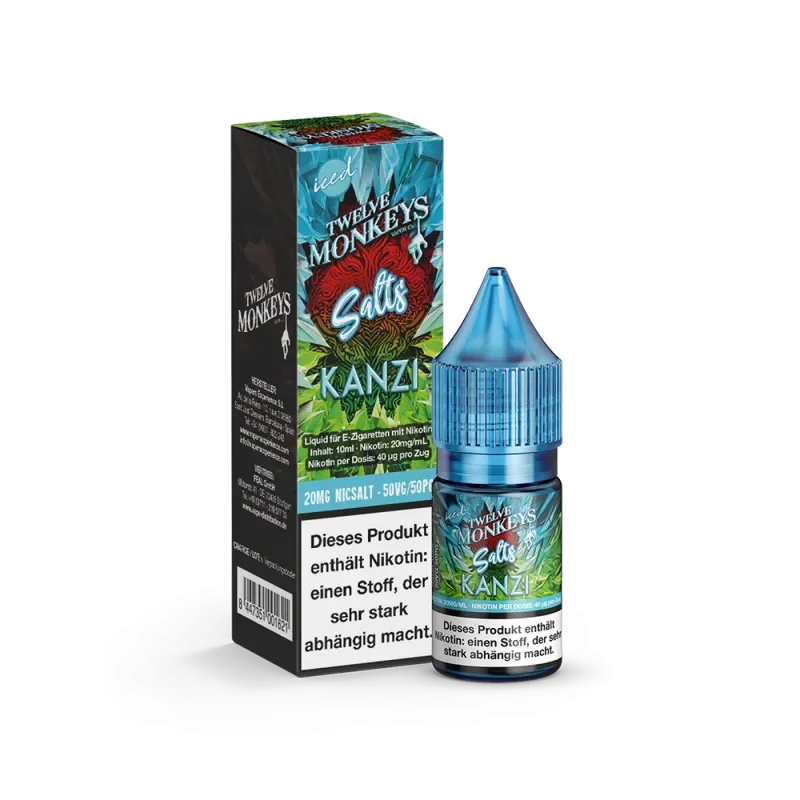 TWELVE MONKEYS Kanzi Iced Nikotinsalz Liquid 20mg/ml - 10ml Geprüft