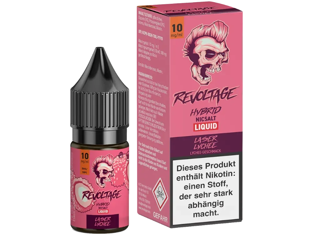 Kostenfreie Lieferung REVOLTAGE Laser Lychee Liquid 10mg/ml Nikotinsalz 10ml