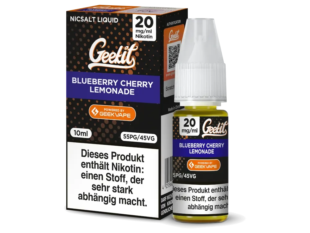 GEEKVAPE Geekit Nikotinsalz Liquid Blueberry Cherry Lemonade 20mg/ml - 10ml Bestseller