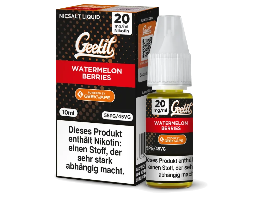 Schneller Versand GEEKVAPE Geekit Nikotinsalz Liquid Watermelon Berries 20mg/ml - 10ml