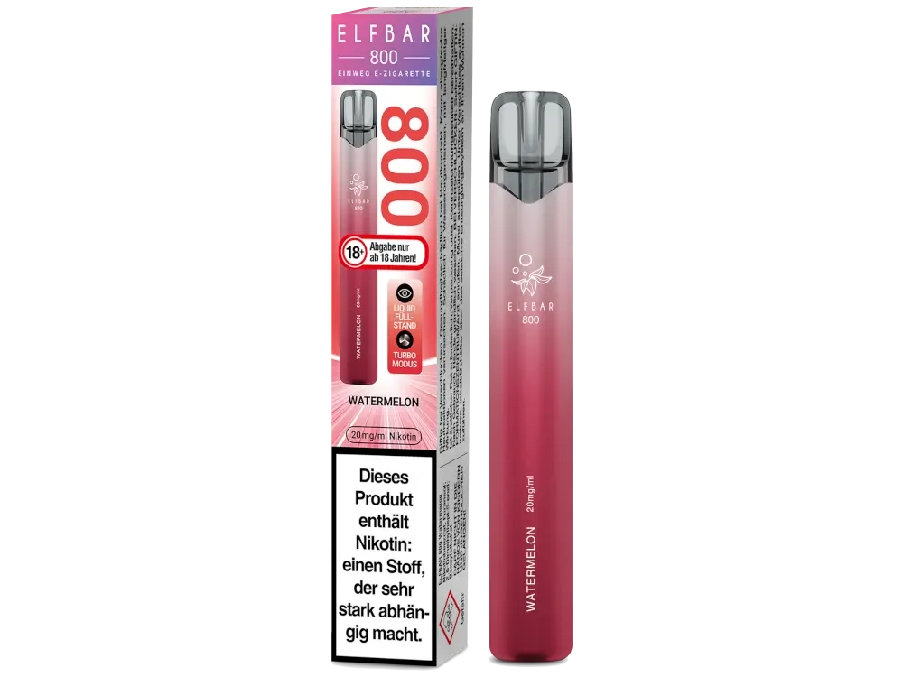Expressversand ELF BAR 800 Watermelon Einweg E-Zigarette 20mg/ml