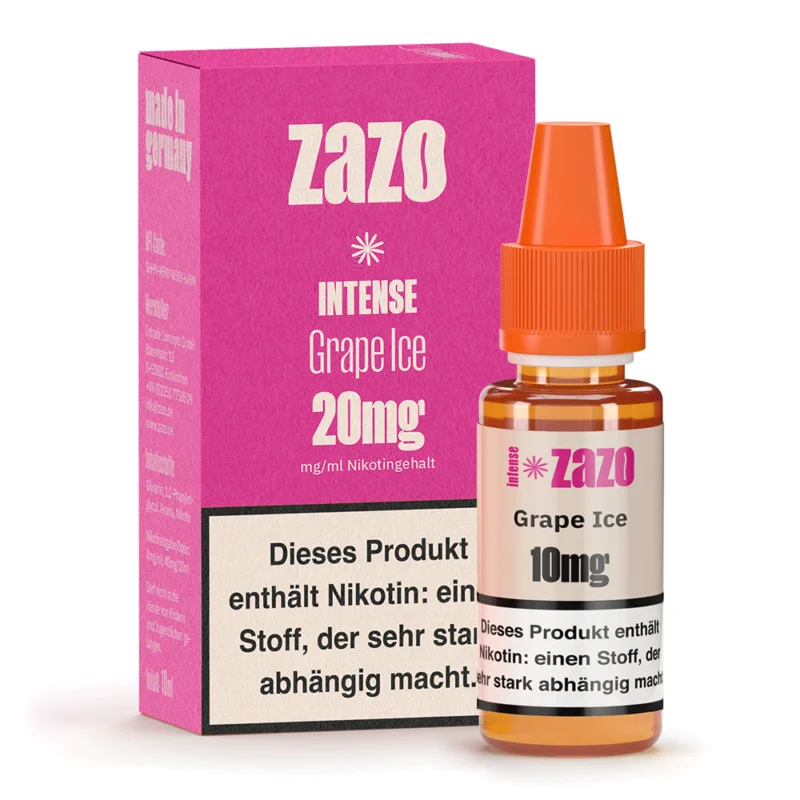 Abverkauf ZAZO INTENSE Grape Ice Nikotinsalz Liquid 20mg/ml
